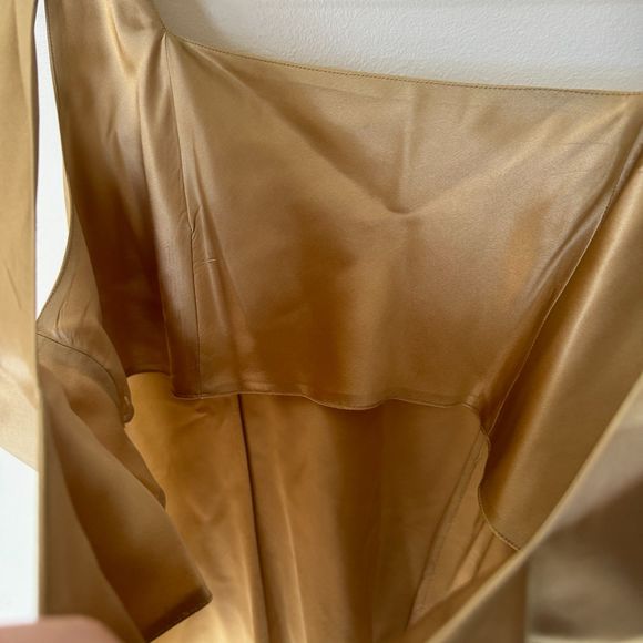 Vintage Silk Square Neck Champagne Tank Top - Picture 2 of 9